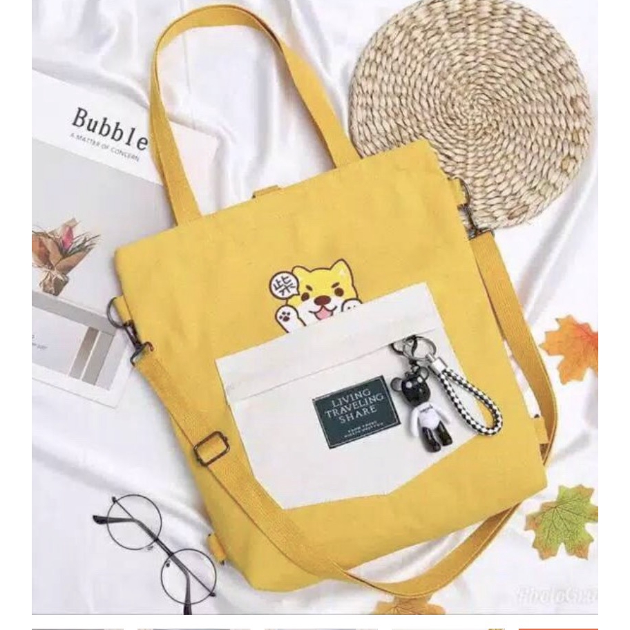 Chika - Totebag Wanita Resleting Tas Tote Bag Wanita Korea Anti Air