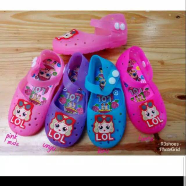 Jelly shoes Kids / sepatu jelly anak LOL LAMPU TALI 003