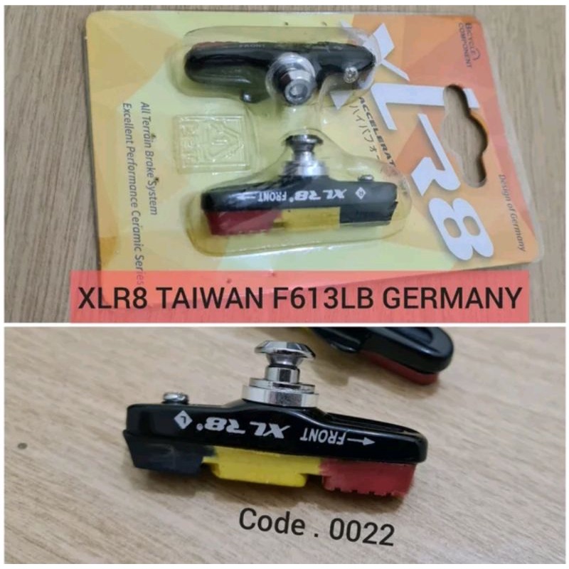 U Brake Shoes 700 C XLR8 TAIWAN F613LB GERMANY Kampas Sepatu Pad Karet Rem Sepeda Road Bike balap roadbike unrake