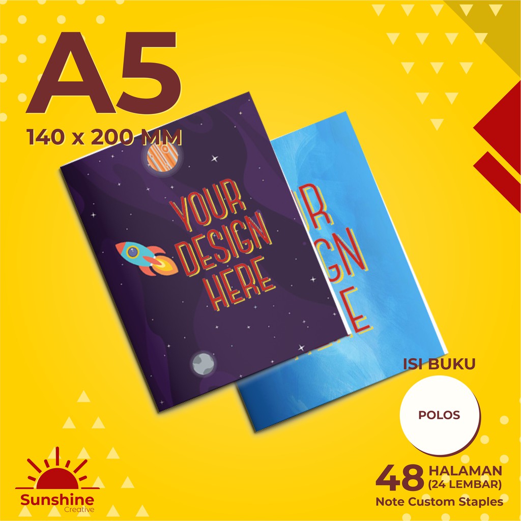 

Notes A5 - 48 Halaman HVS / Buku Catatan / Tulis / Blocknote Custom