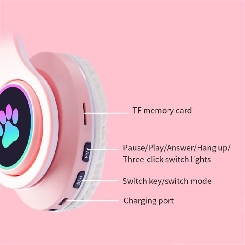 [RO ACC] HEADSET BLUETOOTH MOTIF TELINGA KUCING / HEADPHONE CAT BANDO