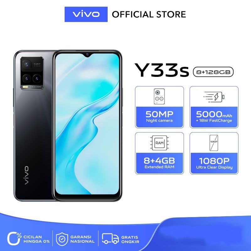HP VIVO Y33s (VIVO Y53S)RAM 8/128GB,VIVO Y51A RAM 8/128GB , 5000MAH, GARANSI RESMI 1 TAHUN-5