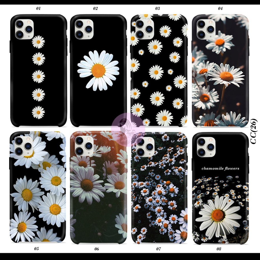 {CC26}CASE CASING HARDCASE CUSTOM GAMBAR BUNGA KAMOMI   L