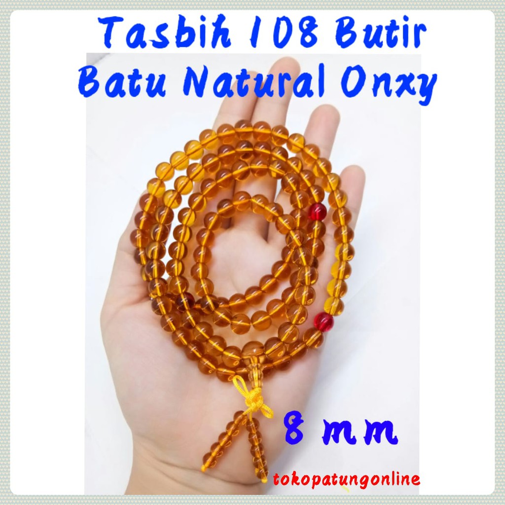 Tasbih Batu Natural Onxy Coklat