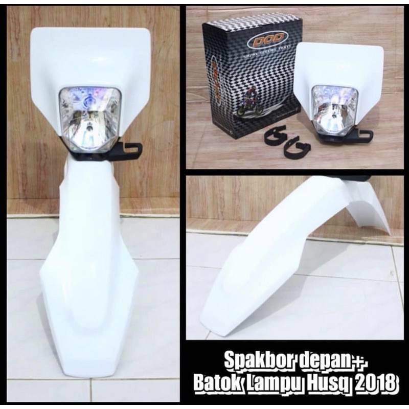 Spakbor depan Dan Headlamp husqvarna 2018 -Headlamp batok lampu husqvarna 2018