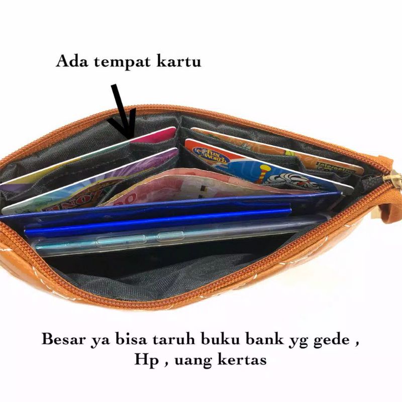 ✓BISA COD✓ Dompet Wanita Mini Bahan Kulit Premium Fashion Bisa Muat HP dan Kartu