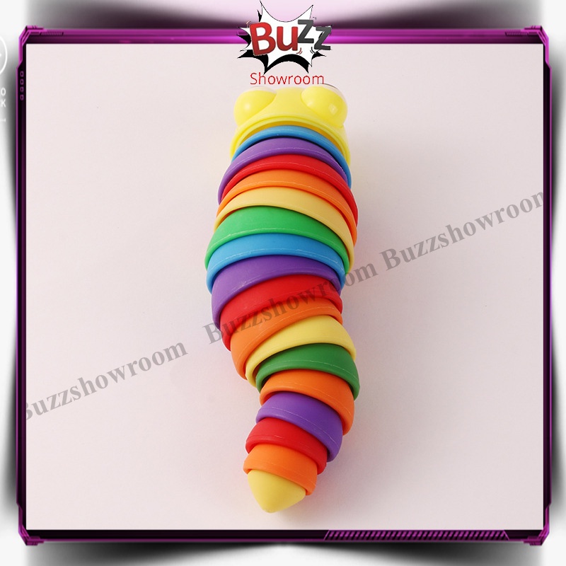 Slug Fidget Mainan SIPUT toys rainbow penghilang stress sensory play