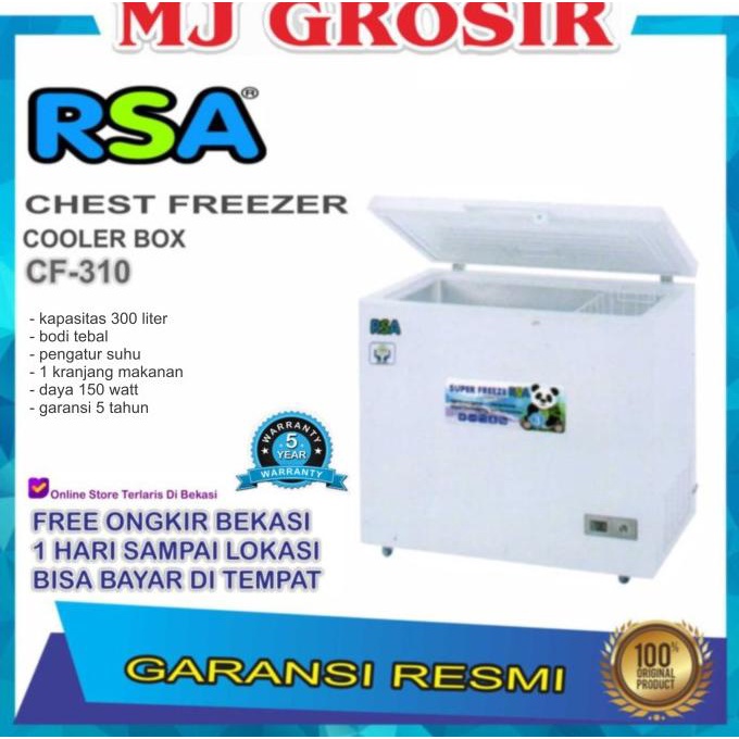 DISKON RSA CF 310 CHEST FREEZER BOX 300 L LEMARI PEMBEKU 300 LITER BY GEA TERBAIK
