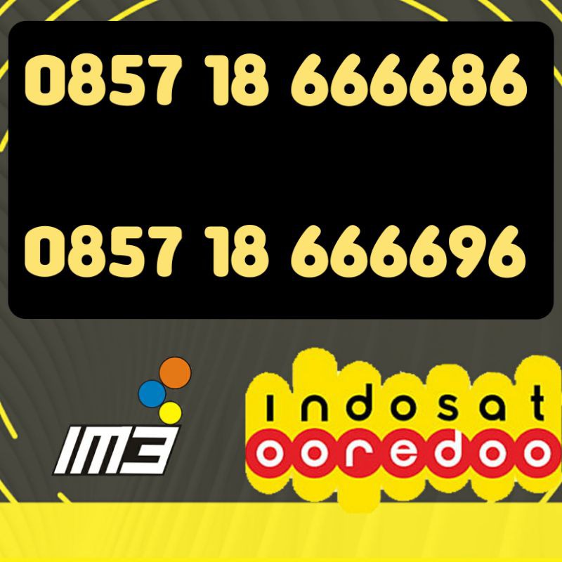 NOMER CANTIK COUPLE  INDOSAT BEST SERIES