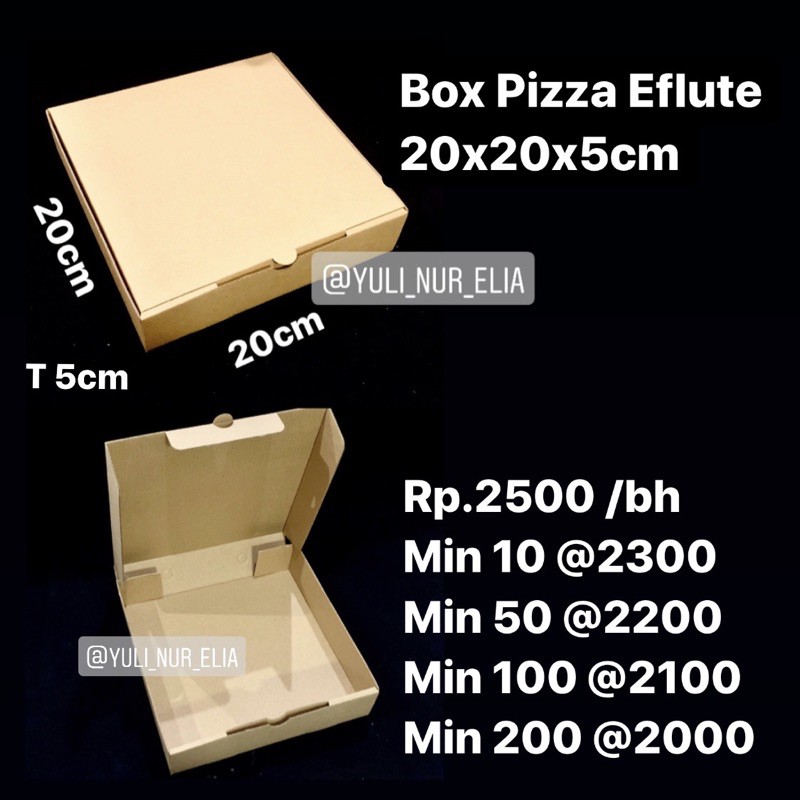 

Box Pizza Eflute 20x20x5cm