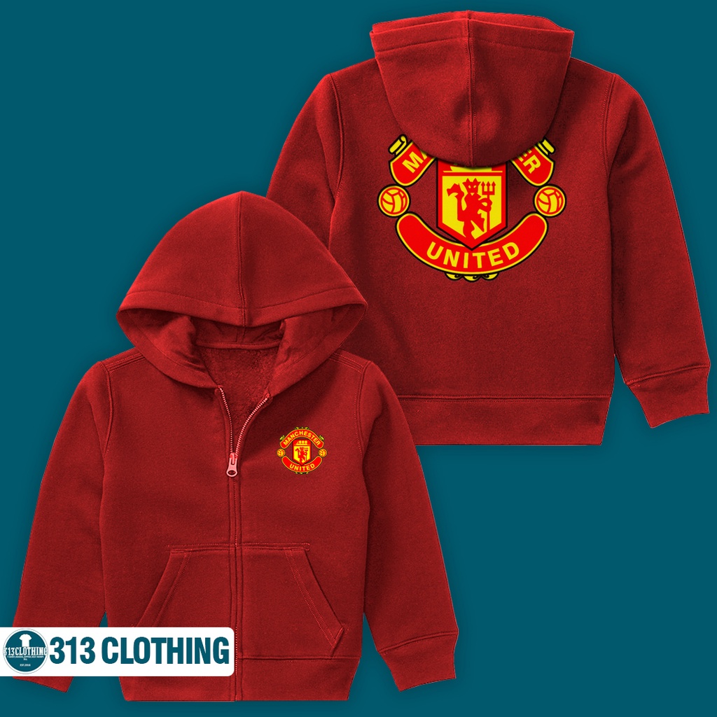Jaket Hoodie Zipper Anak Manchester United Hoodie Anak Manchester United