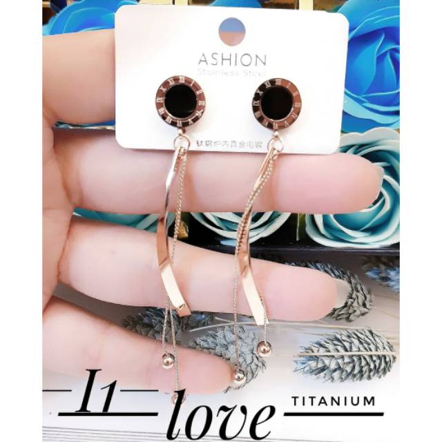 Anting Titanium Angka Romawi
