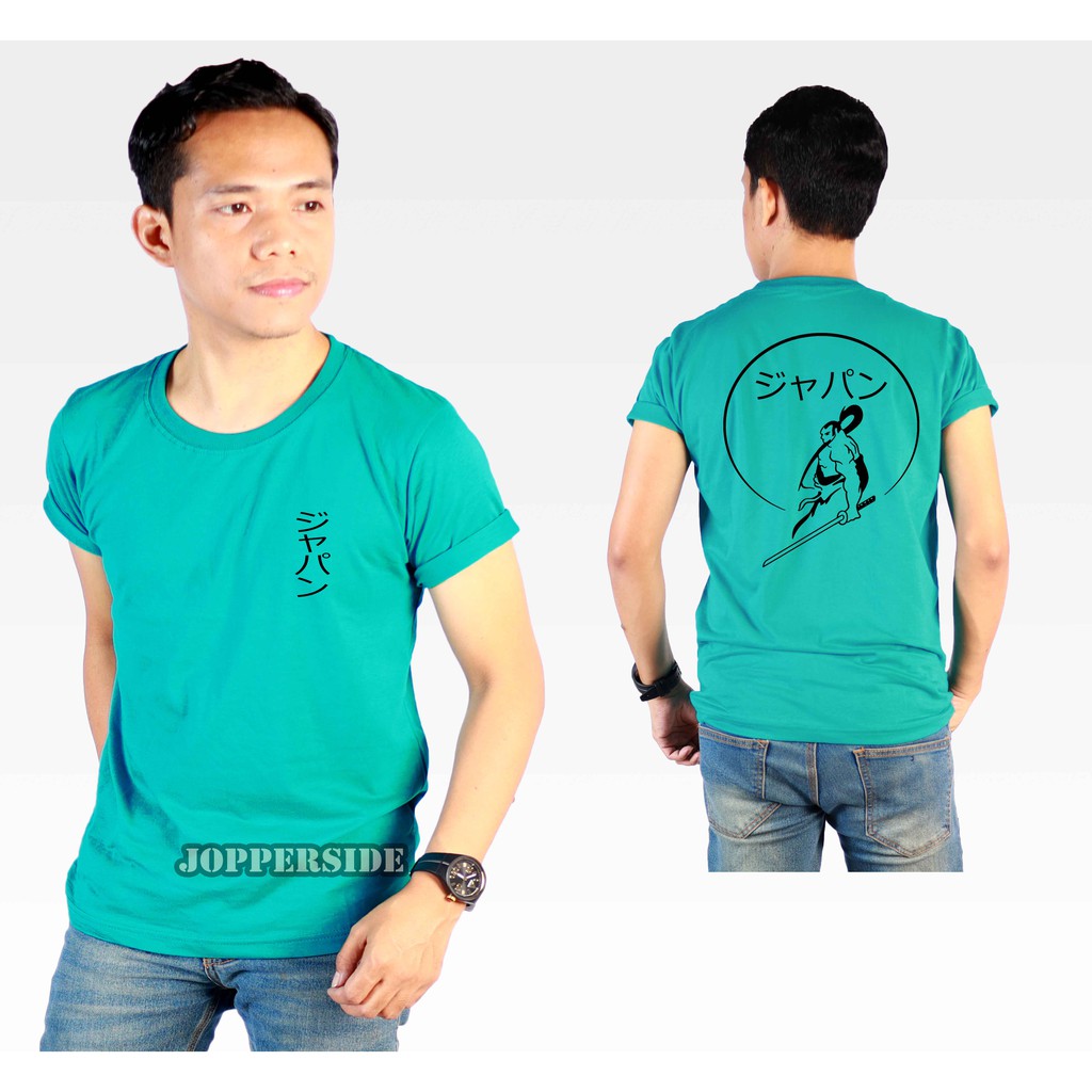 JOPPERSIDE TSHIRT KAOS DISTRO ANIME NINJA SAMURAI SENSEI TULISAN JEPANG PRIA ORIGINAL TS69 BB