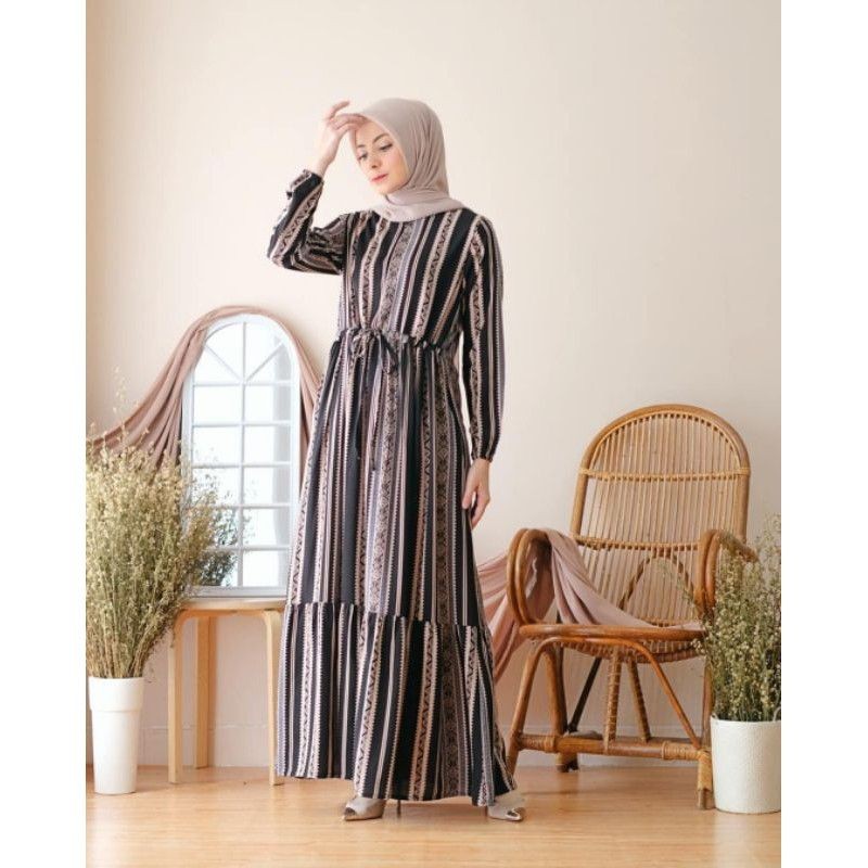 Gamis midi dress L XL XXL XXXL XXXXL ld 100 110 120 130 140 kekinian viral 2022 model ussy