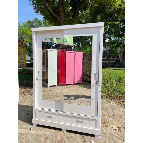 LEMARI BAJU FULL KACA 2 PINTU BEST SELLER