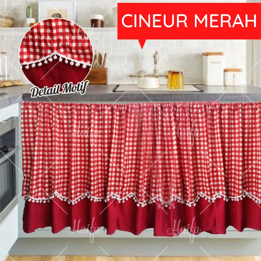 Gorden Kolong Dapur Vintage Dengan Model Cineur renda baso