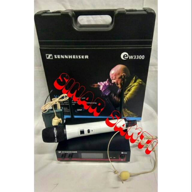 Murah Mic Wireless Sennheisee EW 3300 ( Pegang + Clip on + headset )