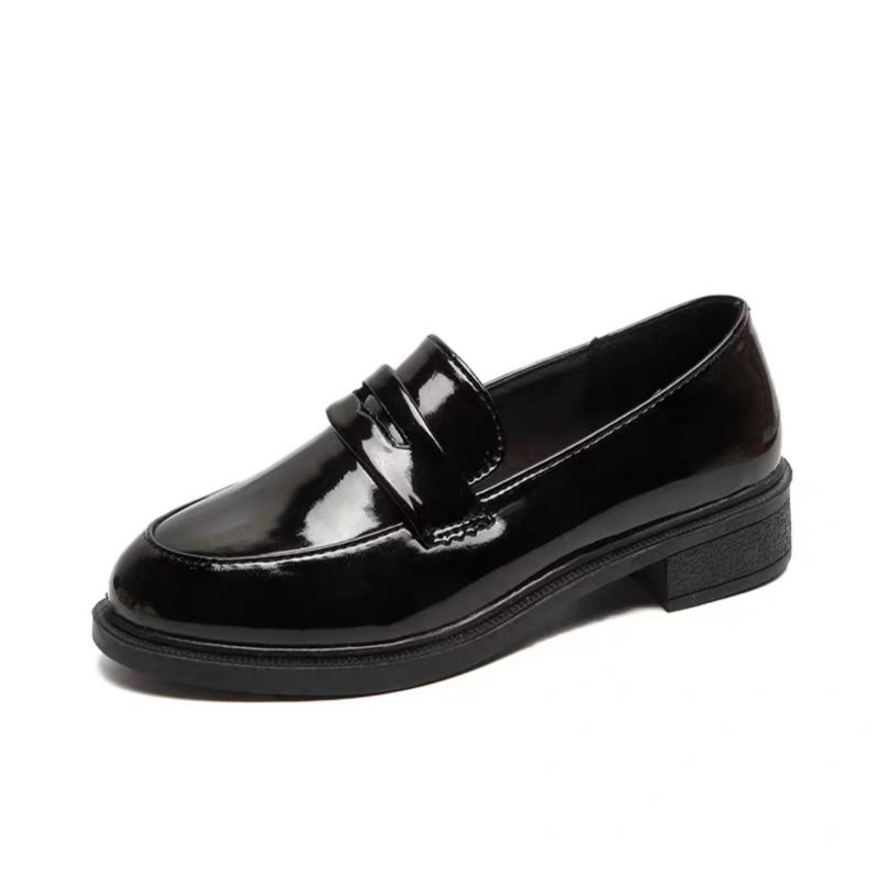 Sepatu Docmart Wanita Kasual Kekinian / Sepatu Kulit Wanita Hitam / Sepatu Loafers Wanita Slip on Korea Terbaru / Sepatu Docmart Meysha / Bisa Cod