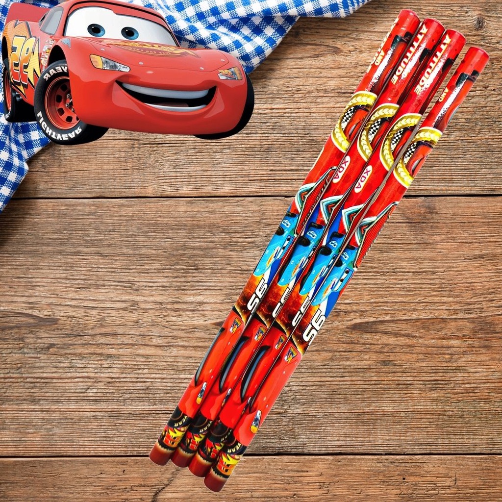 

Pensil Tulis (isi 4) Cars TsumTsum Princess HelloKitty Ben10 Smurfs TinkerBell Batman Transformer