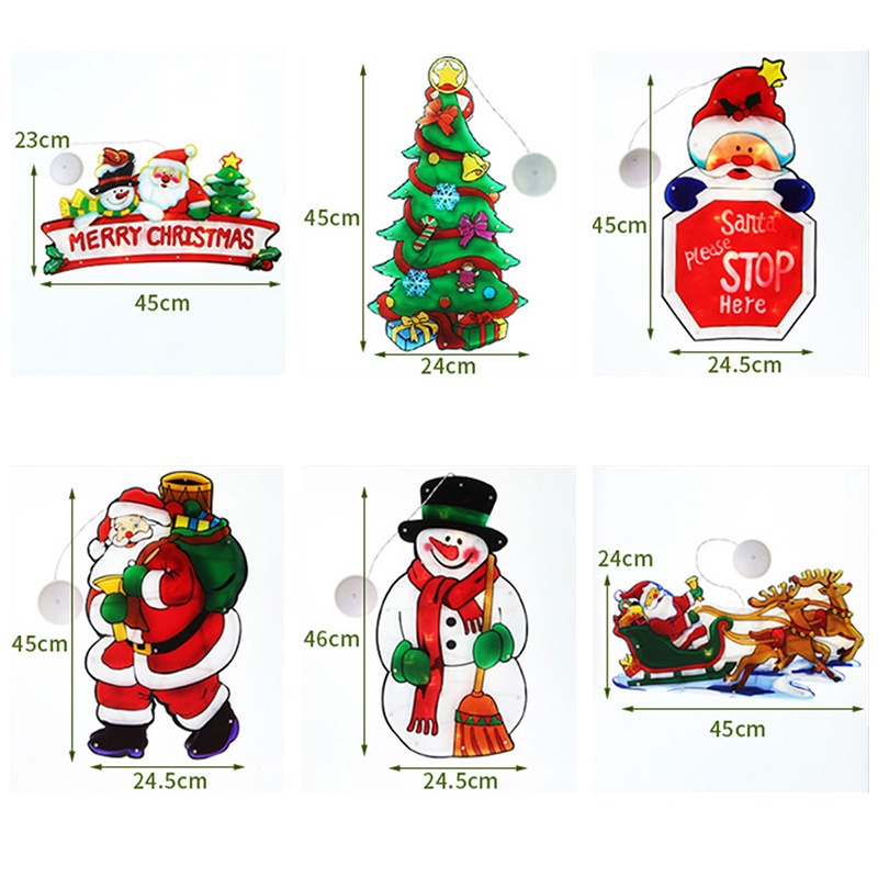 Lampu String LED Bentuk Snowflake Santa Claus Untuk Dekorasi Natal