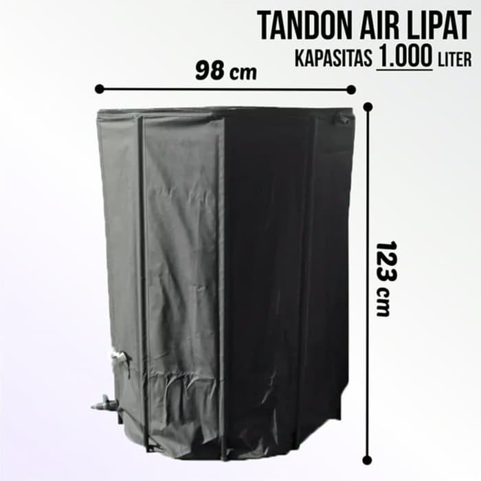 Tandon Air Lipat Praktis Kapasitas 1000 Liter