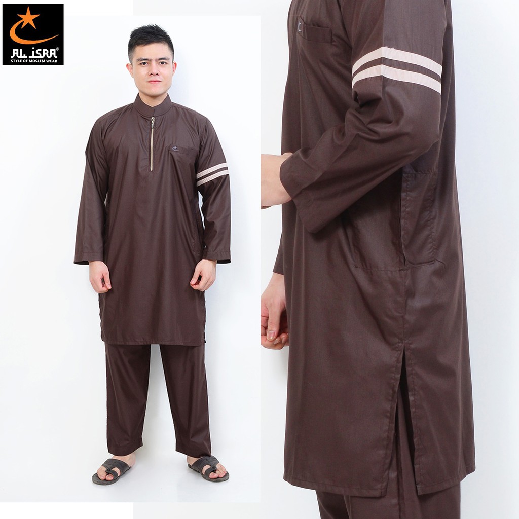 Al Isra Setelan Gamis  Nabawi  Baju  Gamis  Pria  Shopee 