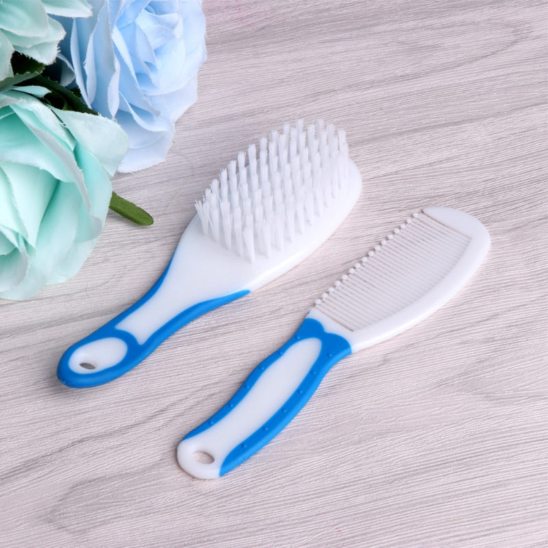 Mary 2pcs / Set Sisir + Sikat Rambut Bayi Newborn Portable Bahan Lembut