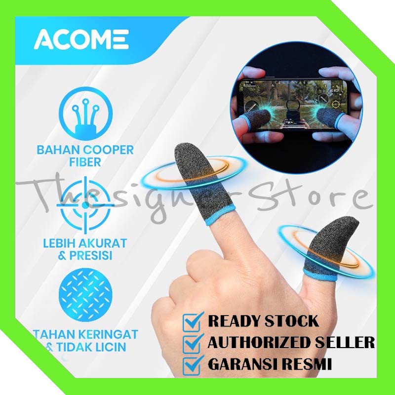 ACOME Sarung Jari Jempol 1 Pasang Game Mobile PUBG Controller Touch Screen AFS01