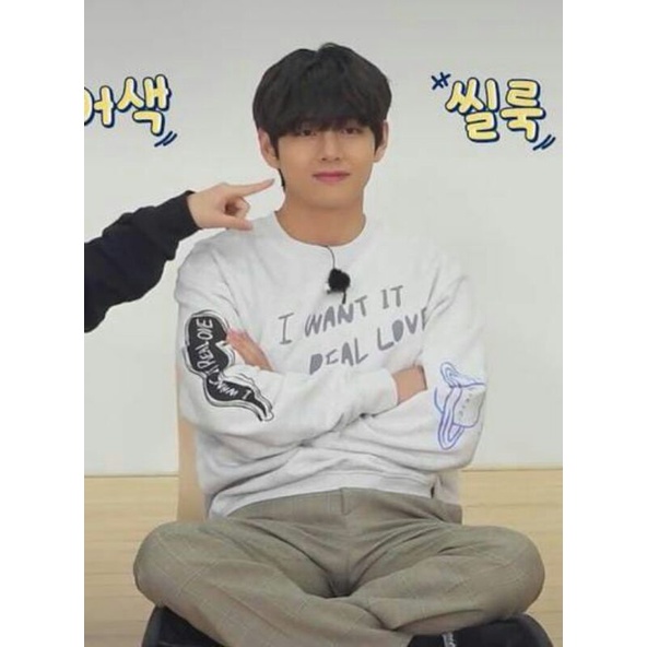 (PROMO SPECIAL) SWEATER TAEHYUNG BTS "I WANT IT REEL LOVE"