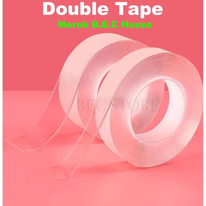 

[200gram][2mmX3meter] Double Tape Nano Tape Ivy Grip Tape Isolasi Selotip 2 Sisi Kuat Dicuci