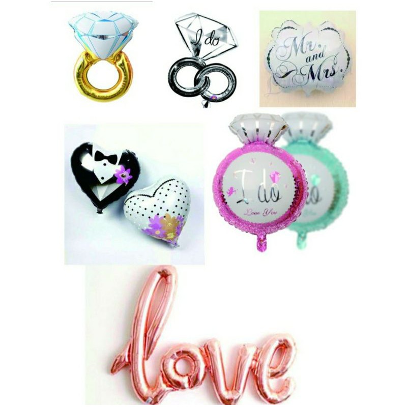 Balon foil WEDDING / PERNIKAHAN  BALON DEKORASI PESTA