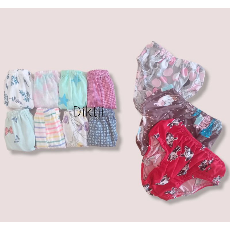 12 PCS Celana Dalam Anak Perempuan/Cewek MOTIF LEDING Lusinan