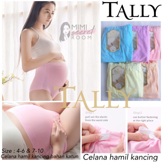 ❤ MIMI ❤Celana Dalam / Underwear Hamil Tally 2318 (Ukuran 4-6 Bulan, Bisa Atur Pinggang)