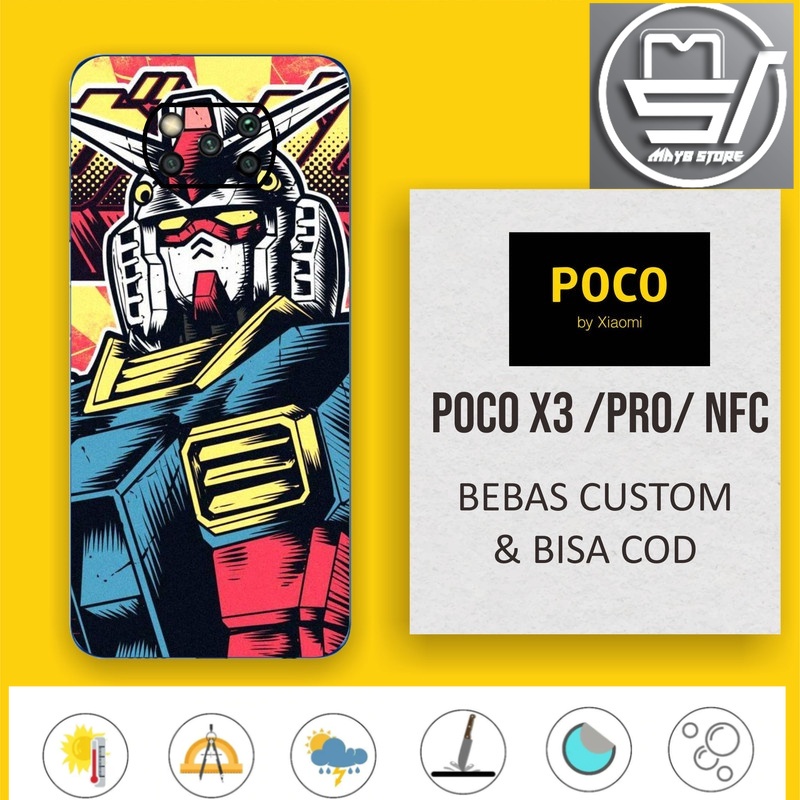(buy 1 get 2) GARSKIN STICKER CASE FULL BODY POCO X3 / PRO / NFC BISA CUSTOM - KODE 1242