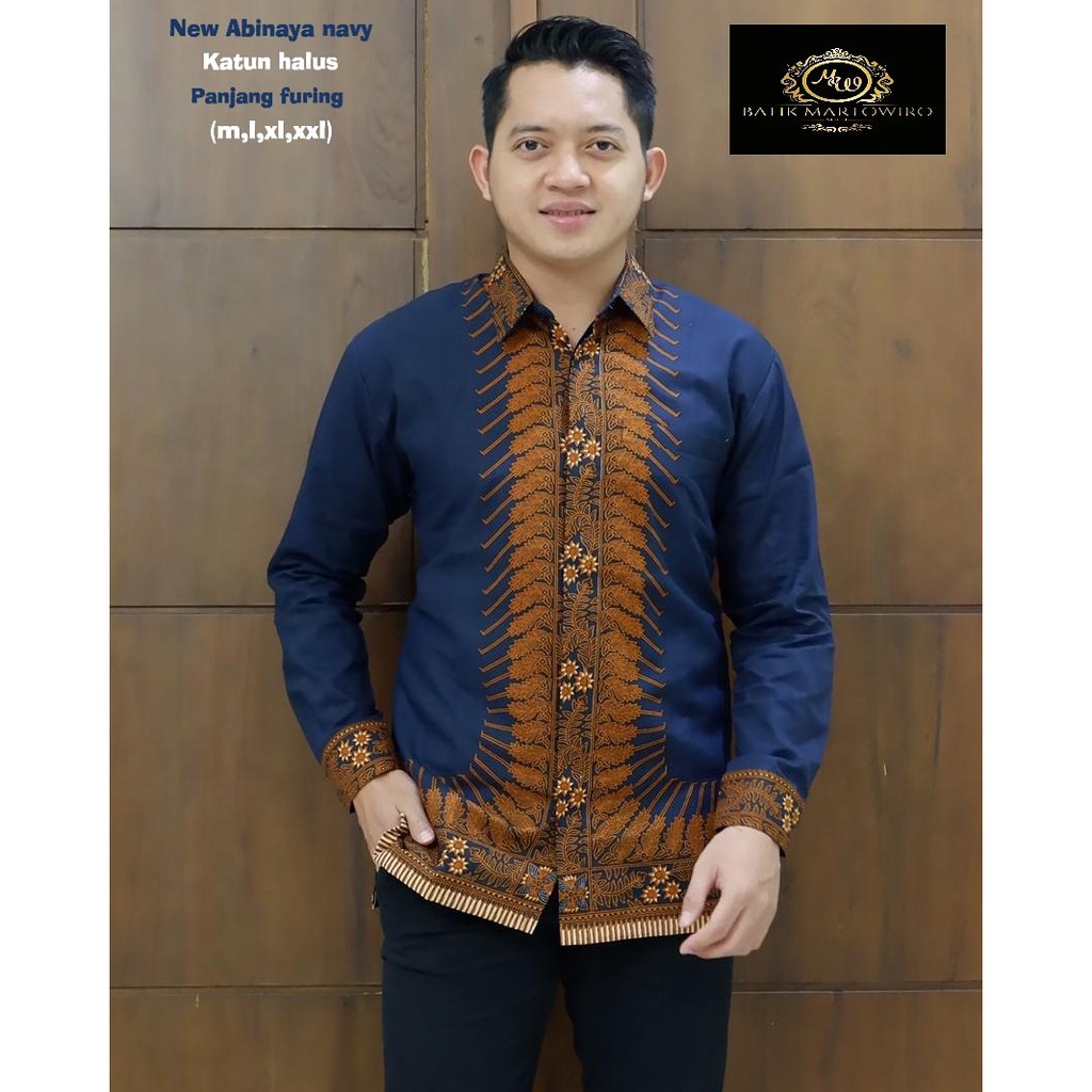 NEW ABINAYA NAVY MARTOWIRO KEMEJA BATIK PRIA LENGAN PANJANG PENDEK LAPIS FURING ATASAN BATIK PRIA MODERN KADUNG KULINO WARU KAMULYAN WARU MARON ASWO MULYO IJO MESEM MESEM KAMULYAN JOGLO NEW KOLOR PUTIH PARAMARTA NAVY KRISNAMUKTI RED PUSPO AYU UNGU SETYO