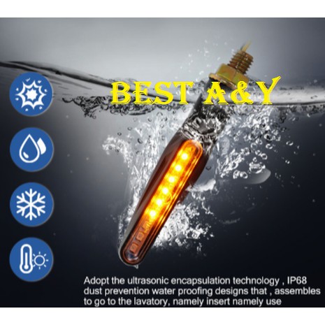 Lampu LED DRL motor Universal Flowing Berjalan Senja Strobo sein sen