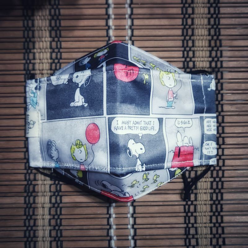 Masker Kain 3D Model Origami/KF94 Motif Snoopy