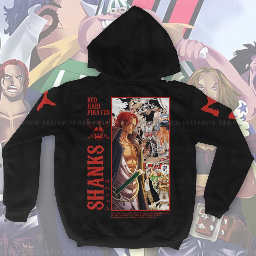 Jaket Red Force Shanks Anime Manga One Piece Premium Unisex