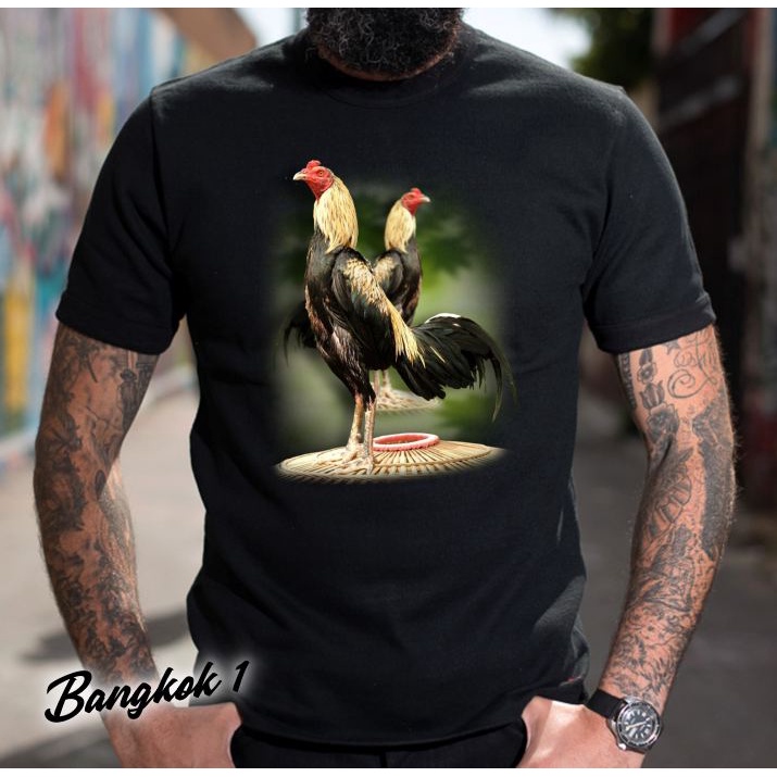 KAOS AYAM BANGKOK 1 Baju Kaos Ayam PETARUNG Kaos Ayam Jago BAHAN PREMIUM Distro Keren Sabung Ayam
