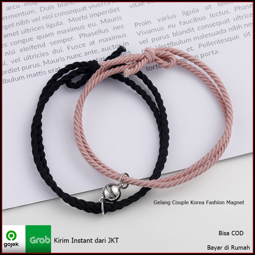 Gelang Couple Gelang Magnet Korea Gelang Pasangan 2 in 1 Magnet Indoberkah88