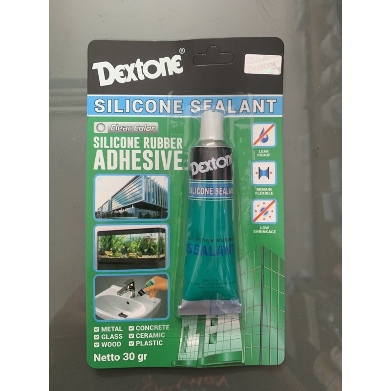 

Lem Silicone/ Silikon /LEM KACA DEXTONE WARNA CLEAR/BENING 30 GRAM