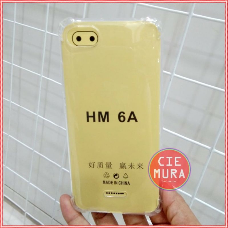 CIE Anti Crack Bening Redmi 6A Case Anticrack Jelly Softcase Lentur Silikon HP Ciemura
