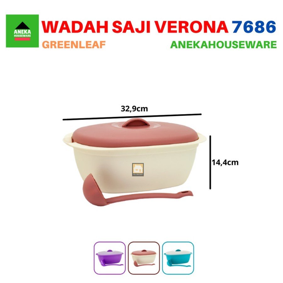 GREEN LEAF Wadah Saji Food Storage Verona 4.3 Liter 7686