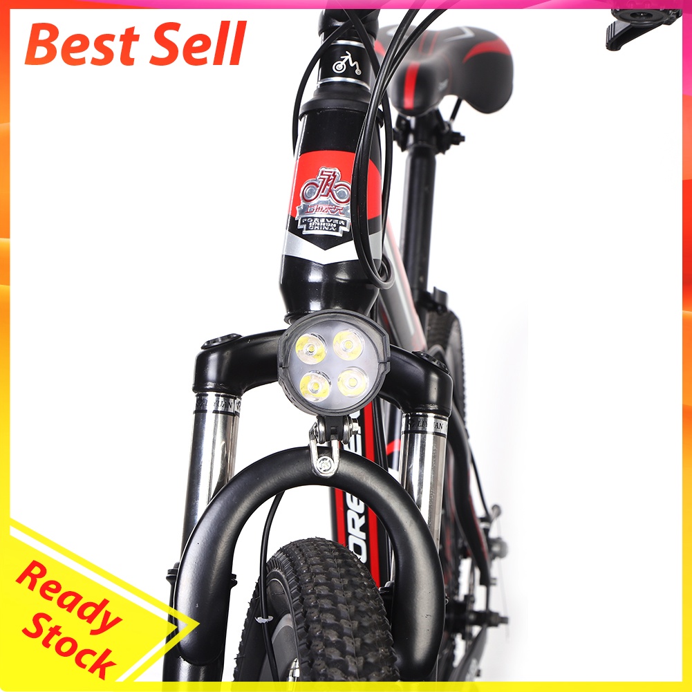 ABS Electric Bicycle 4 LED Headlight 12W Waterproof with Horn for Driving