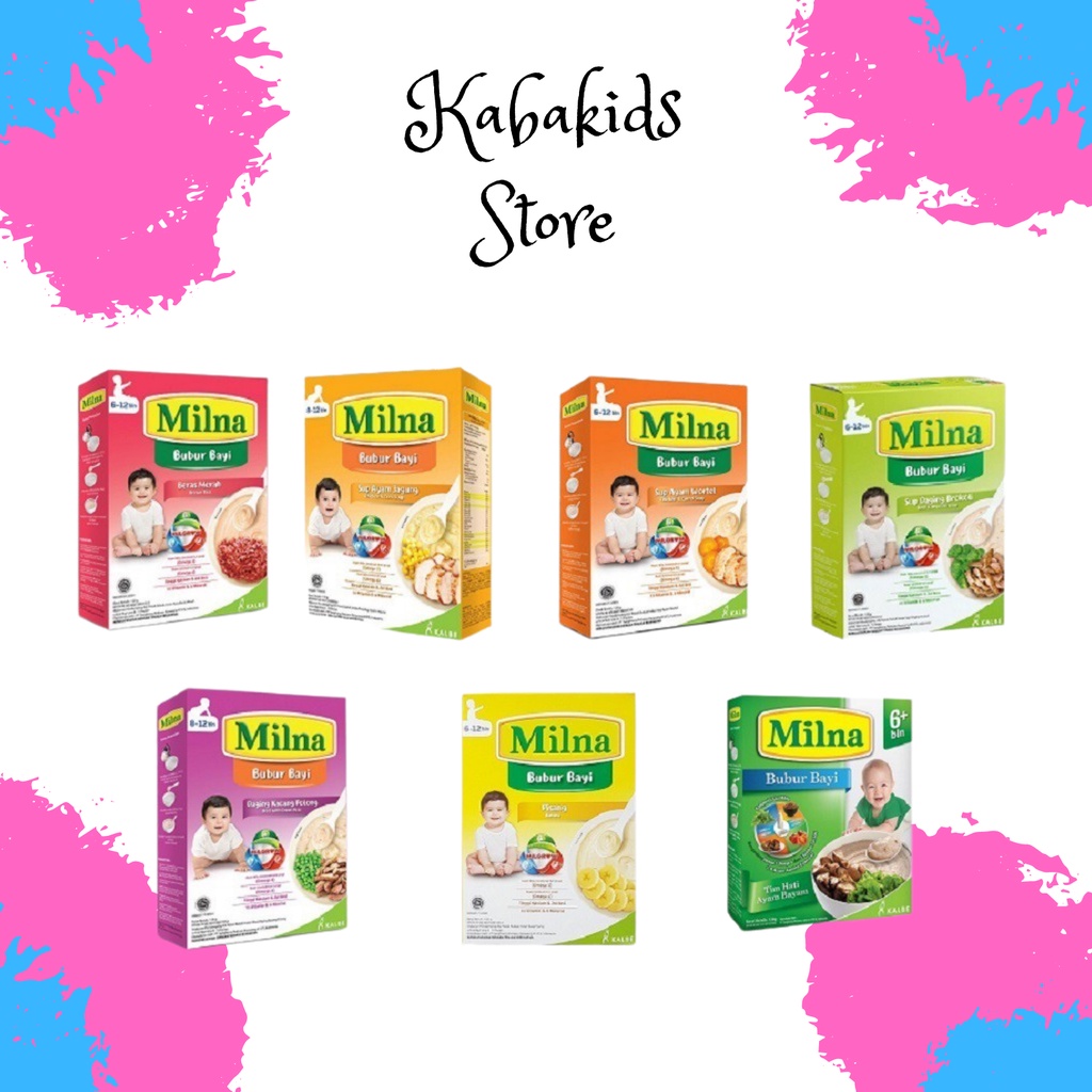 Milna Bubur Reguler 6+ 8+ Milna Bubur Bayi 120gr