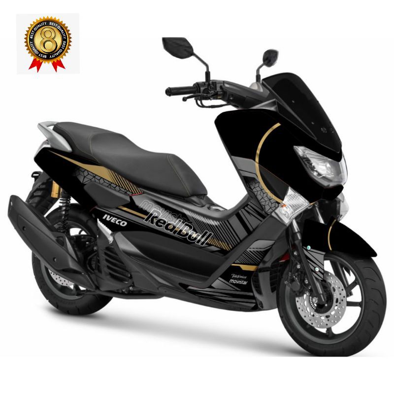 Sticker Decal NMAX Redbull Variasi hitam abu lis gold
