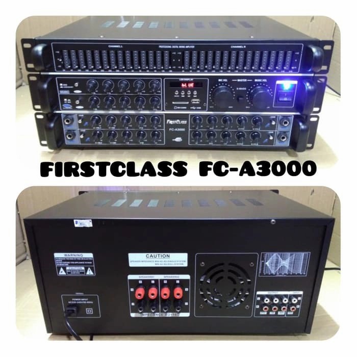 Terbaik...power ampli firstclass fc-a 3000.lengkap equalizer