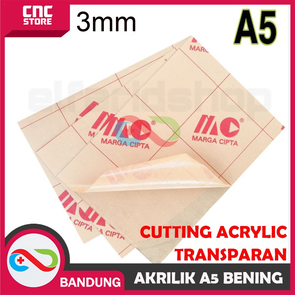 AKRILIK A5 LEMBARAN 4MM 3MM ACRYLIC BENING TRANSPARAN MARGA CIPTA