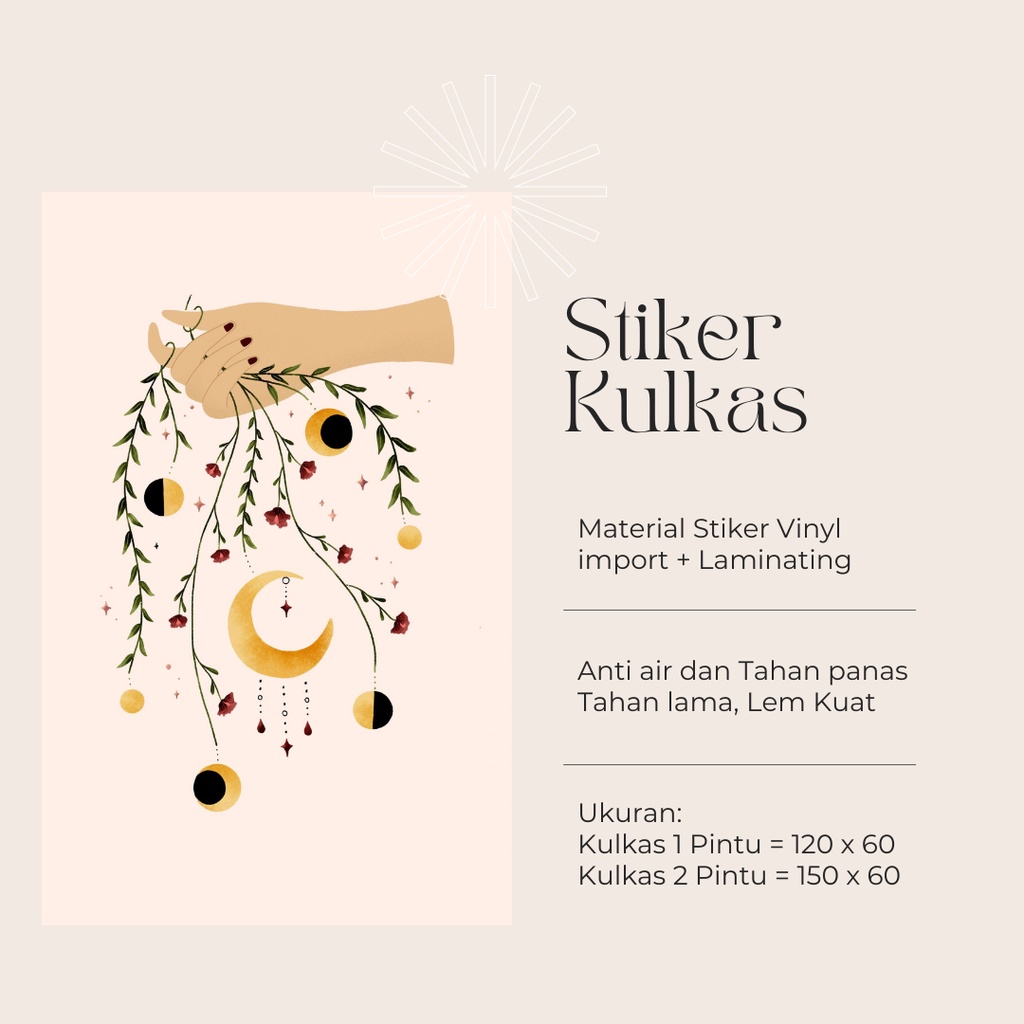 Stiker Kulkas 1 Pintu dan 2 Pintu motif Minimalist kode MT-49 - FX