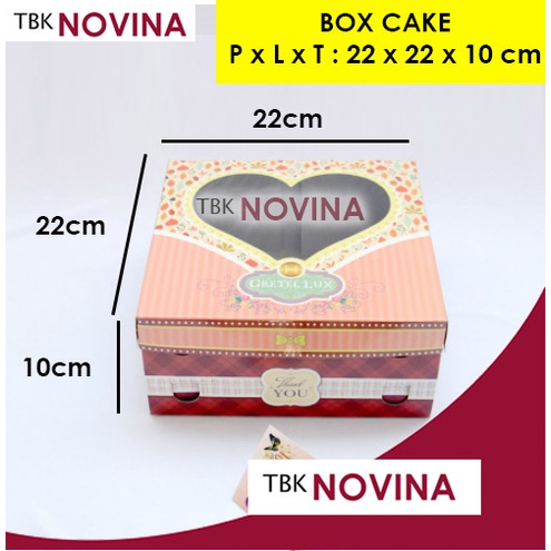 KOTAK KUE CAKE / BOX CAKE TART / DUS BOLU KUE ULANG TAHUN GRETEL LUX